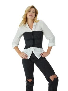 Maidenform Black Floral Lace Waist Cincher